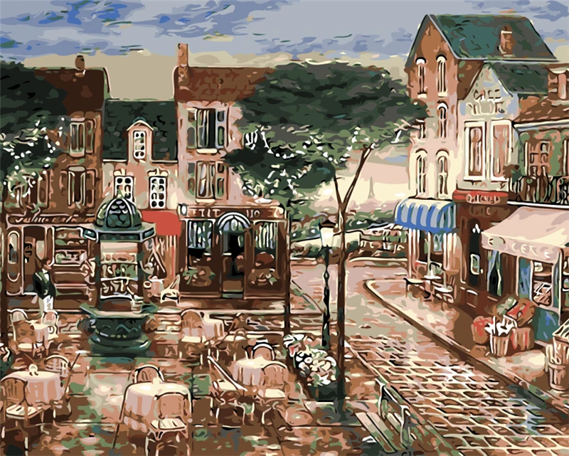 New Home Decor Frameless Pictures Painting By Numbers Digital Oil Canvas Landscape Hand Painted | Дом и сад