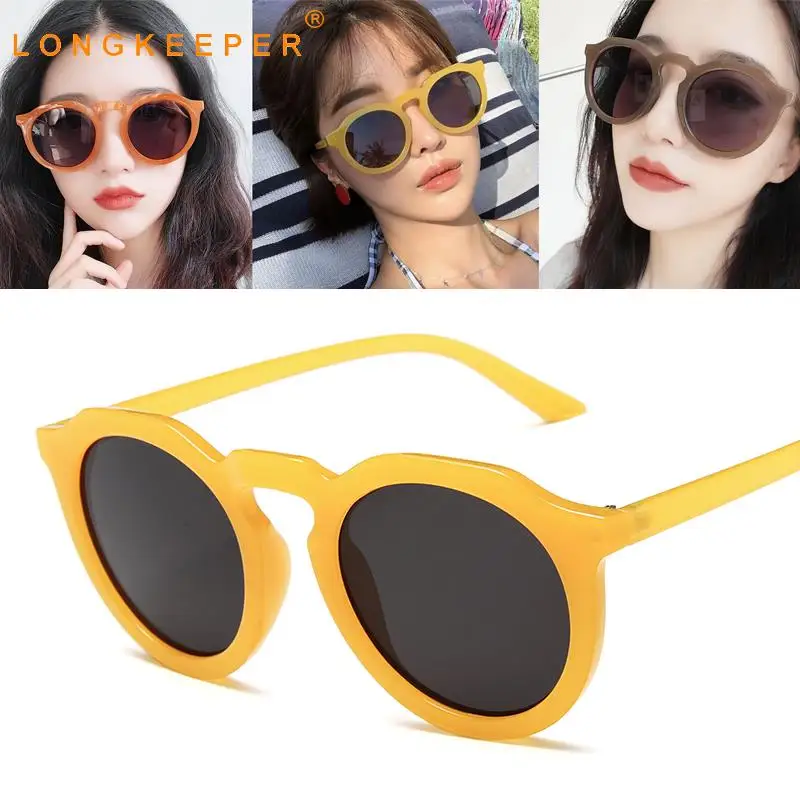 

LongKeeper Cat Eye Oversized Sunglasses Women Round Sun Glasses Luxury Eyewear Ladies UV400 Party Travel Gafas de sol