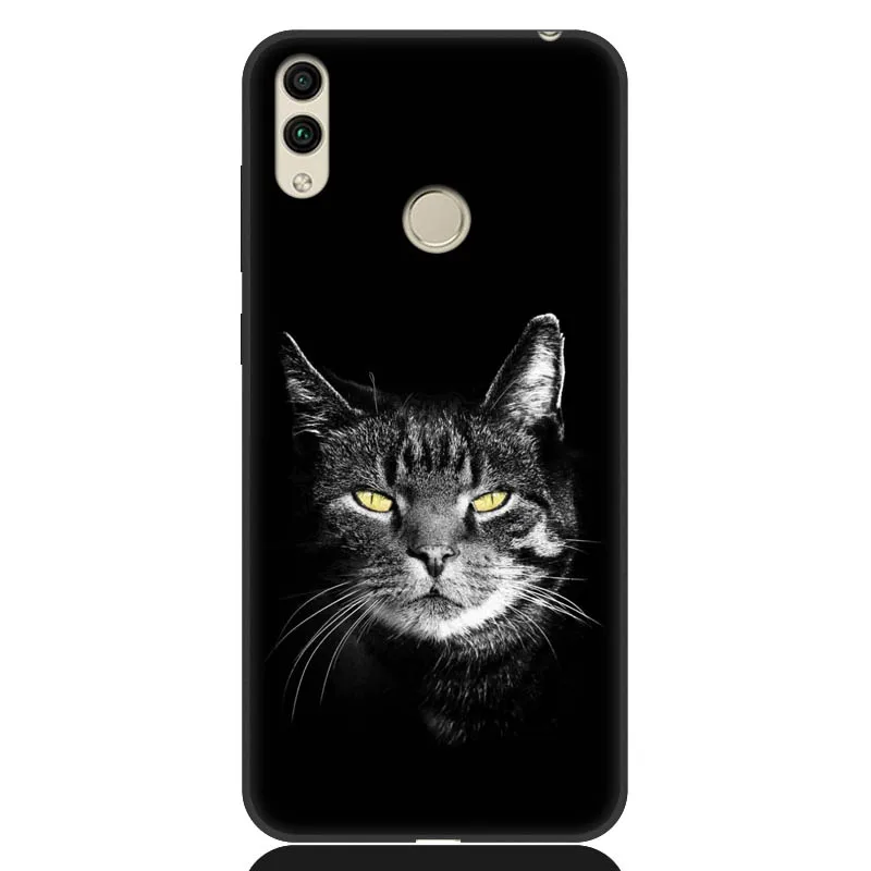 Honor 8C чехол для huawei холодный черный мягкий силиконовый 8X8 X телефон Сумки задние