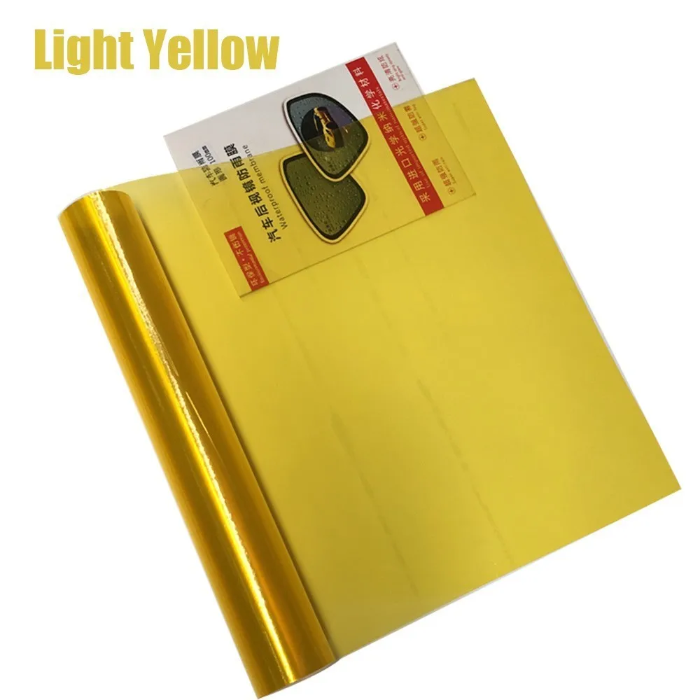light yellow 40*150 см автомобильный головной светильник, задний светильник, дымчатый противотуманный светильник, тонированная пленка, сделай сам, пленка виниловая оберточная наклейка, многоцветные декоративные наклейки для автомобиля - Название цвета: light yellow