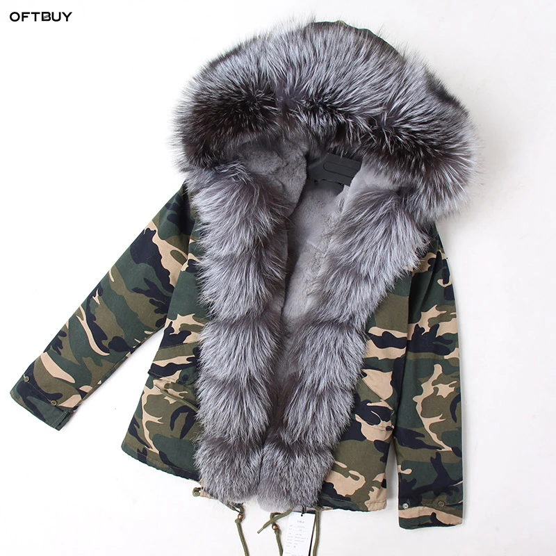 OFTBUY зимняя женская куртка из натурального меха, парка с воротником из натурального Лисьего меха, розовая короткая куртка с подкладкой из искусственного меха, модная уличная одежда