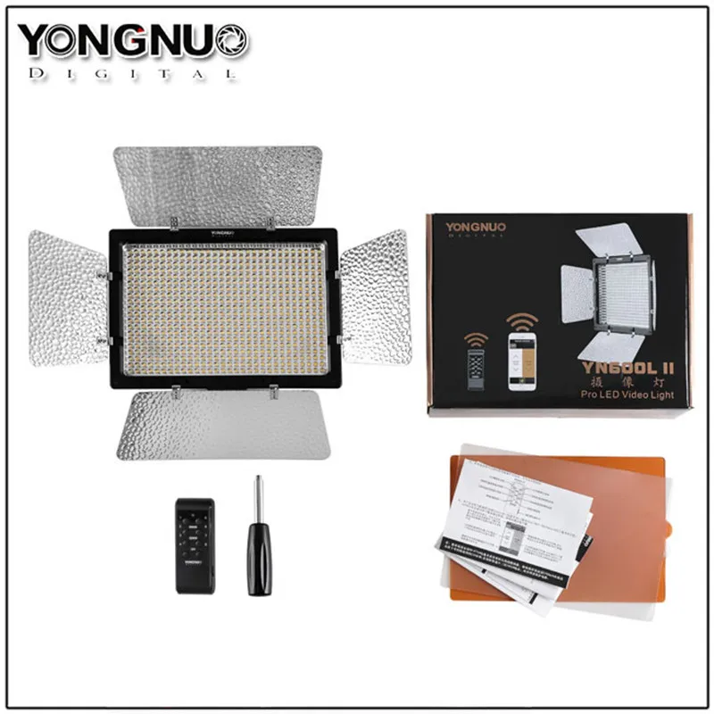 YONGNUO YN600 II YN600L Светодиодный студийный свет для видео с регулируемой цветовой