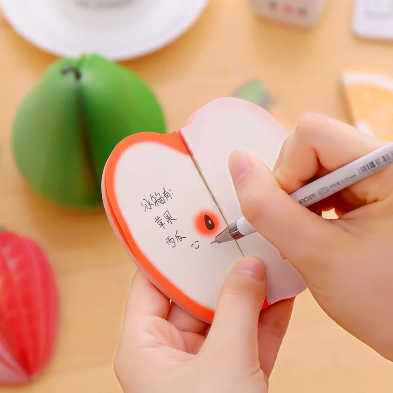 ZOCLOT 1 Piece Brief Fruit Cardboard Cute Memo Pad Apple Pear Orange Memory Card for Home Office School Bar Desk Decoration | Канцтовары