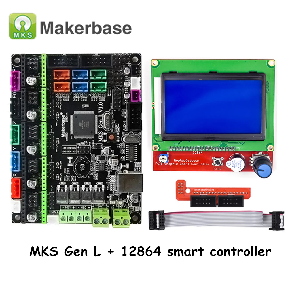 Оригинальные запчасти для 3D принтера MKS Gen L V1.0 плата контроллера с ЖК дисплеем 12864
