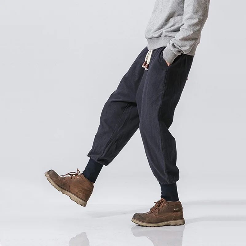 Традиционная китайская одежда для мужчин шаровары мужские мешковатые в