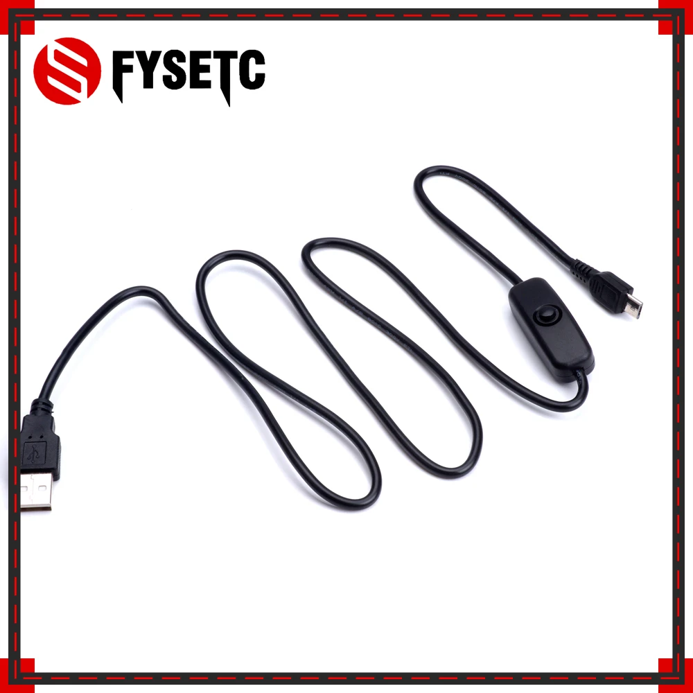 Raspberry Pi 3 Model B кабель питания с кнопкой включения/выключения Micro USB зарядный 1 м для