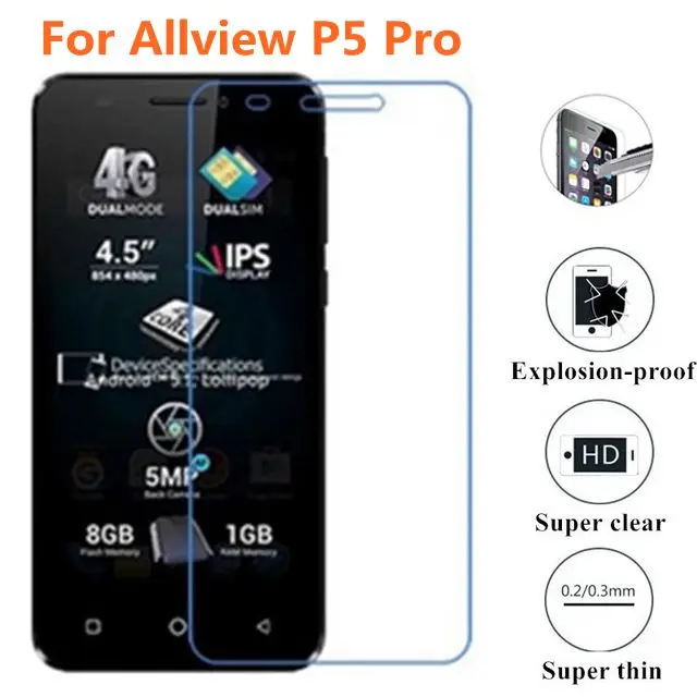 2.5D полное клеевое закаленное стекло для Allview P5 Pro Высококачественная защитная