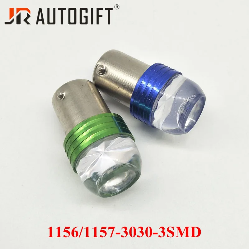 10 шт. супер яркие DC12V 1156 1157 3SMD BA15S белый/красный/синий/зеленый/желтый P21W светильник