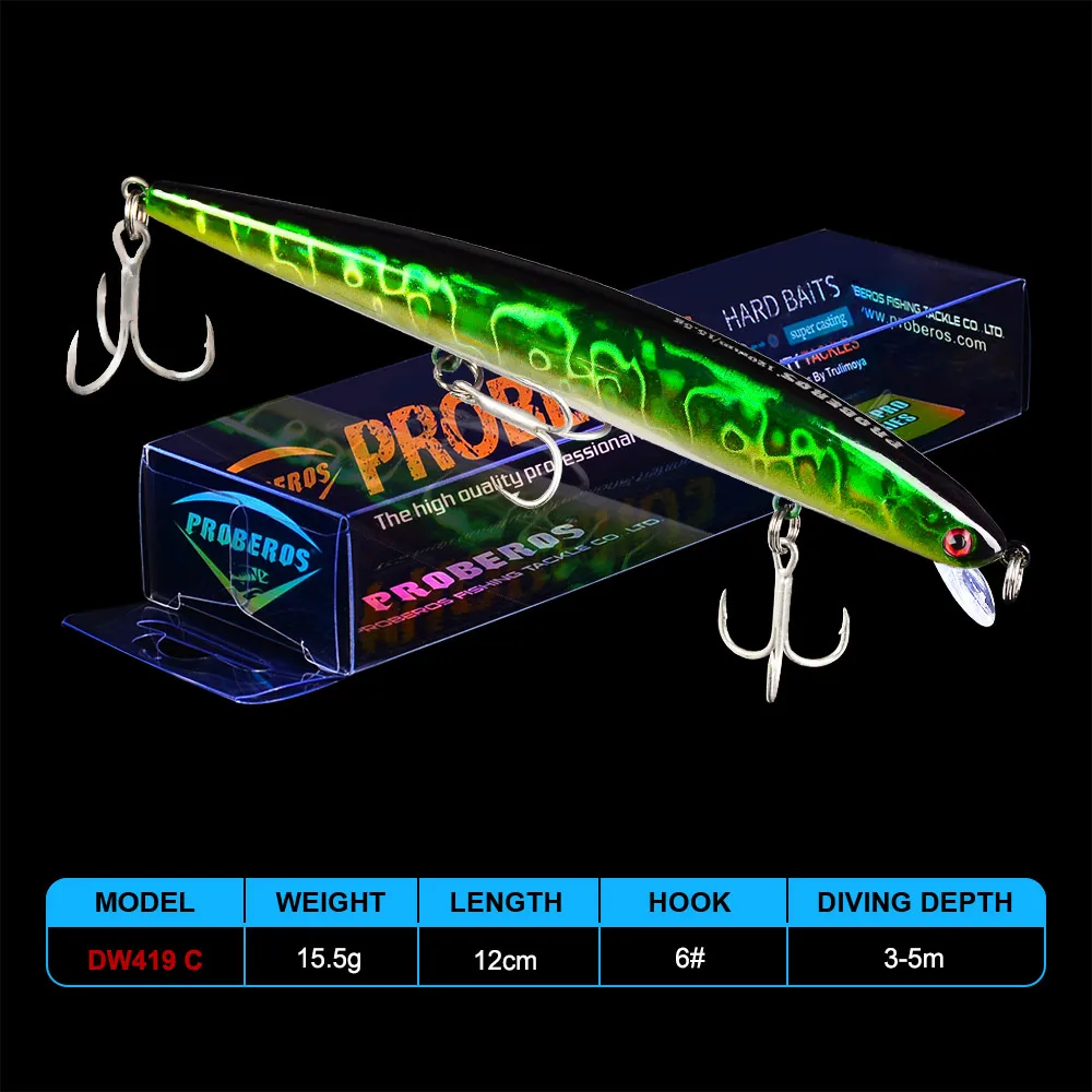 5PC-Color C 5 шт смешанные цвета набор рыболовных наживок тонущий гольян Bassbait наборы 15,5 г/12 см искусственная жесткая приманка, воблер с коробкой для рыболовных снастей - Цвет: 5PC-Color C