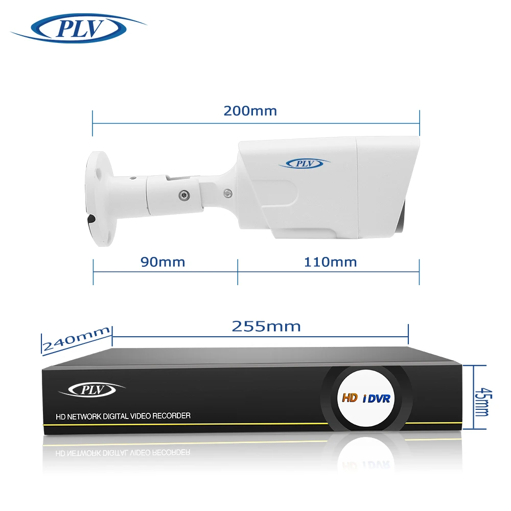 PLV 8ch безопасности Камера Системы 1080 P H.265 POE IP открытый 4MP PoE NVR Plug and Play умный дом