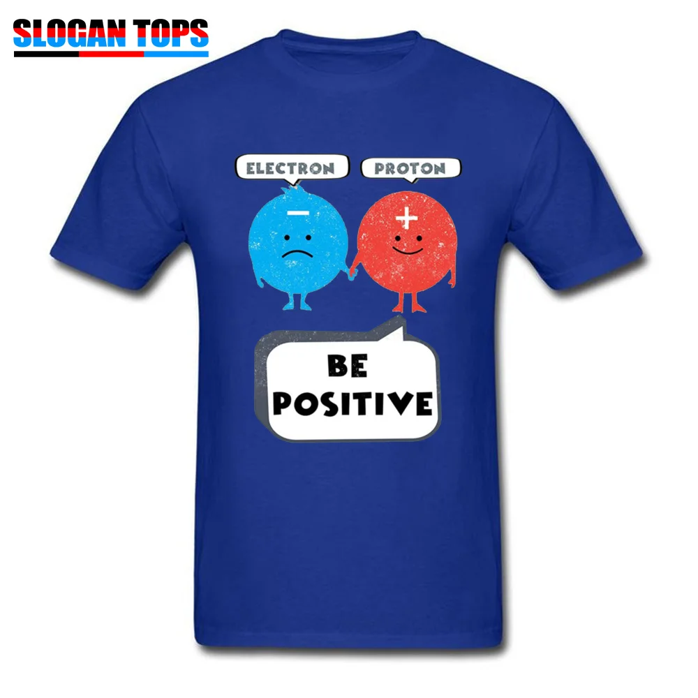 Футболка Geek для мужчин черная футболка Be Positive Proton топы с принтом синий электрон