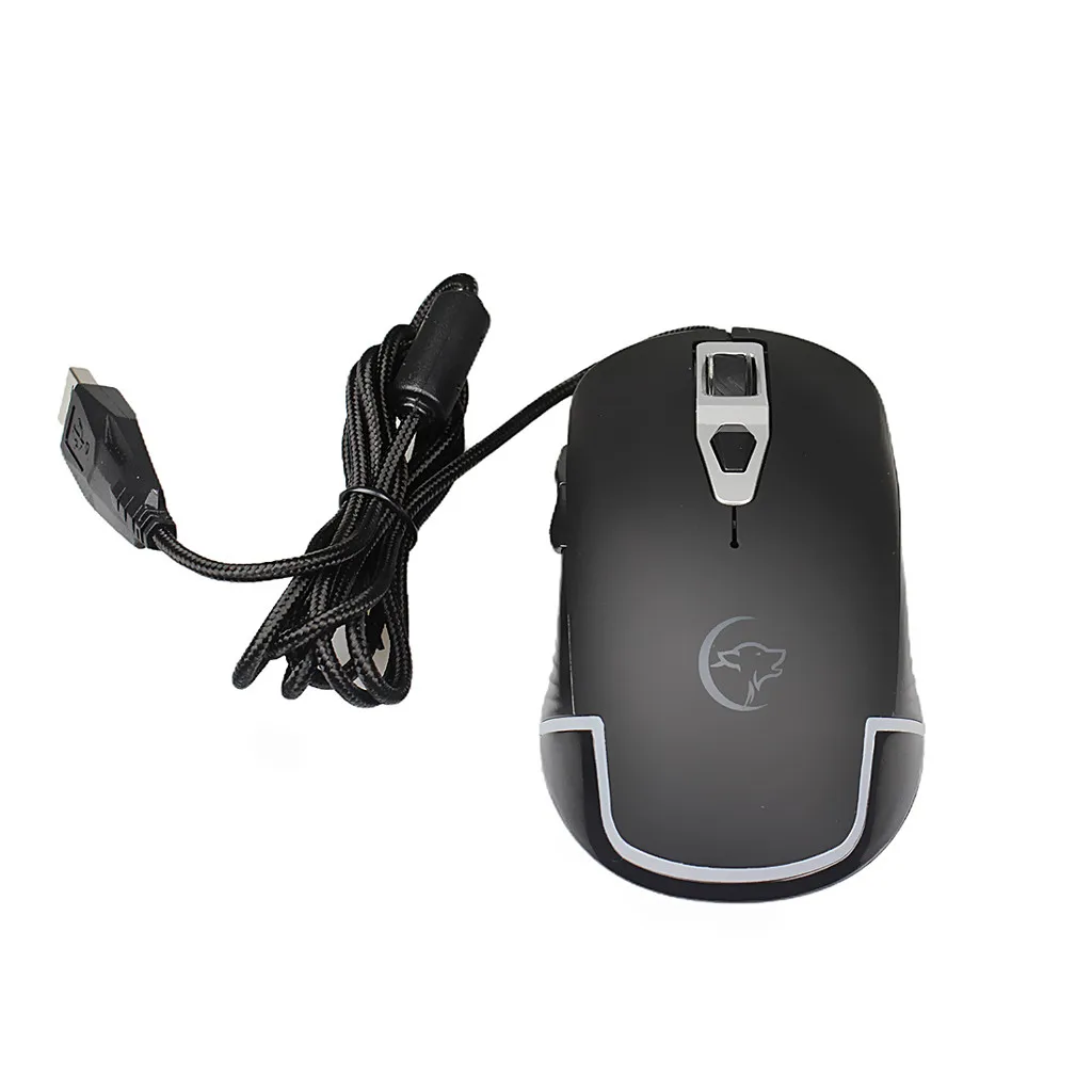 OMESHIN G827 USB игровая мышь кабель RGB 6 подсветка макро компьютер проводная игры