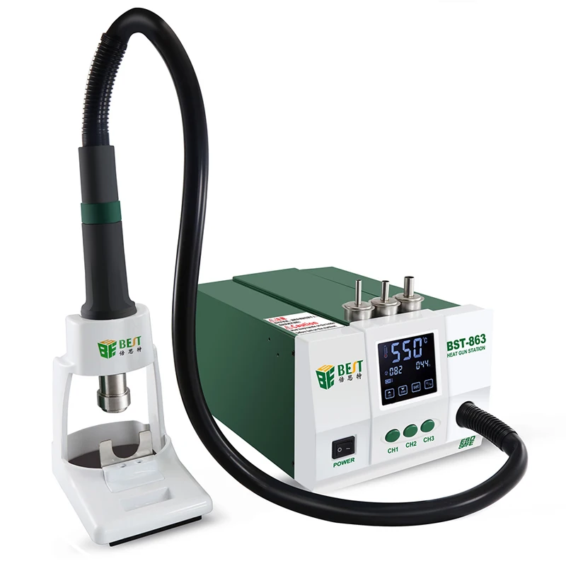 

1200W High Power Soldering Station Lead Free Digital Touch Screen Display Air Heat Gun Thermostatic SMD Rework Station