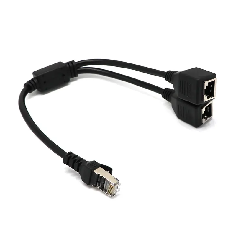 Etmakit RJ45 Ethernet Y сплиттер адаптер-кабель от 1 до 2 портов адаптер-шнур для CAT 5/CAT 6 LAN