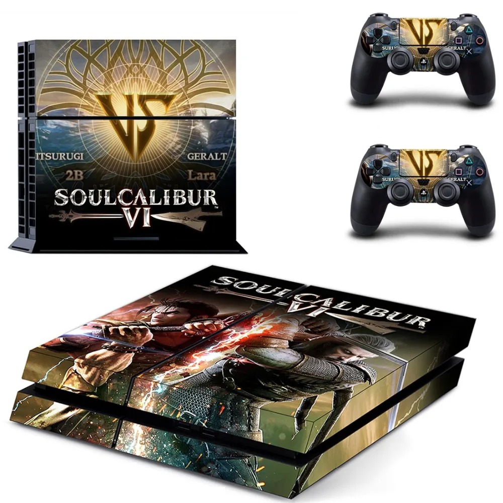 Виниловая наклейка Soulcalibur VI PS4 для Sony PlayStation 4 и 2 контроллера PS4|Наклейки| |