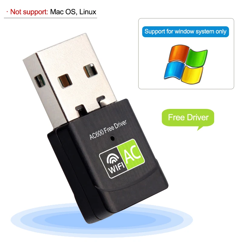 USB Wifi адаптер Ethernet AC 600 Мбит/с Wi Fi приемник Lan 2 4G 5 ГГц PC ключ сетевой карты|Сетевые