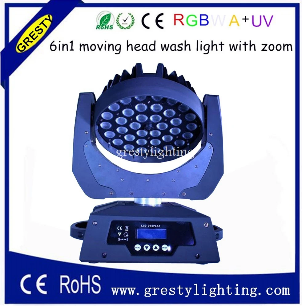 Светодиодная УФ лампа RGBWA светильник для промывки 25 градусов 36 х18 Вт 6 секций