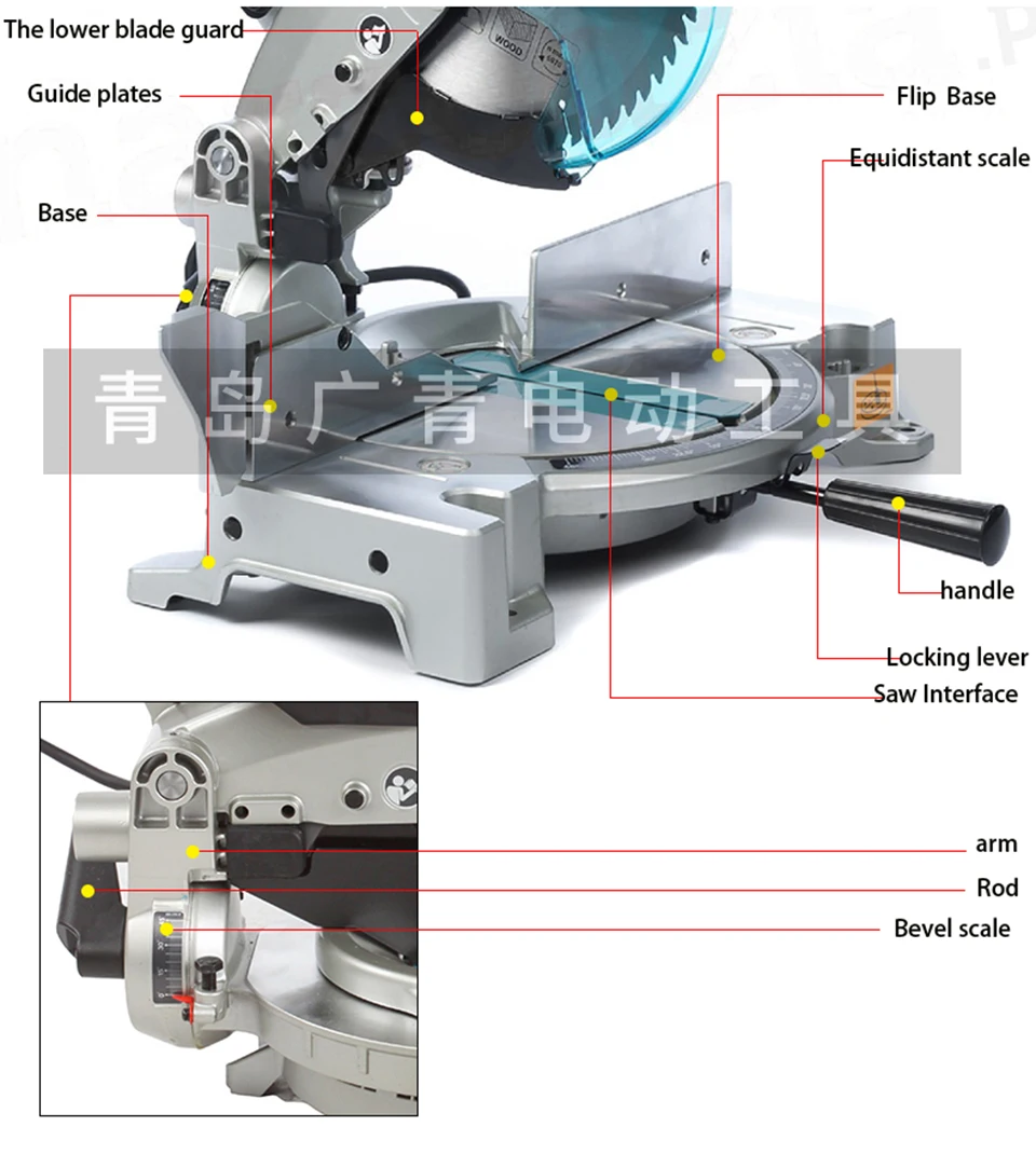 Новая Япония Makita LH1040 многофункциональная Настольная пила, алюминиевая машина, алюминиевый сплав, стальная режущая бензопила, деревообрабатывающая