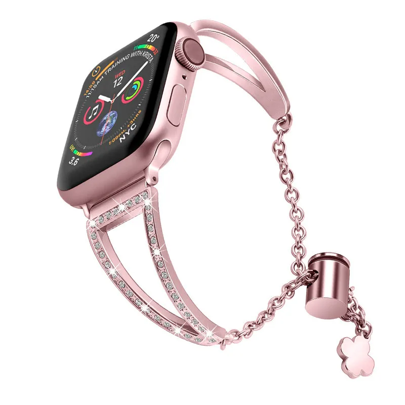 Ремешок из нержавеющей стали для Apple Watch Band Series 5/4/3/2/1 браслет Iwatch 44 мм 42 40 38 женщин и