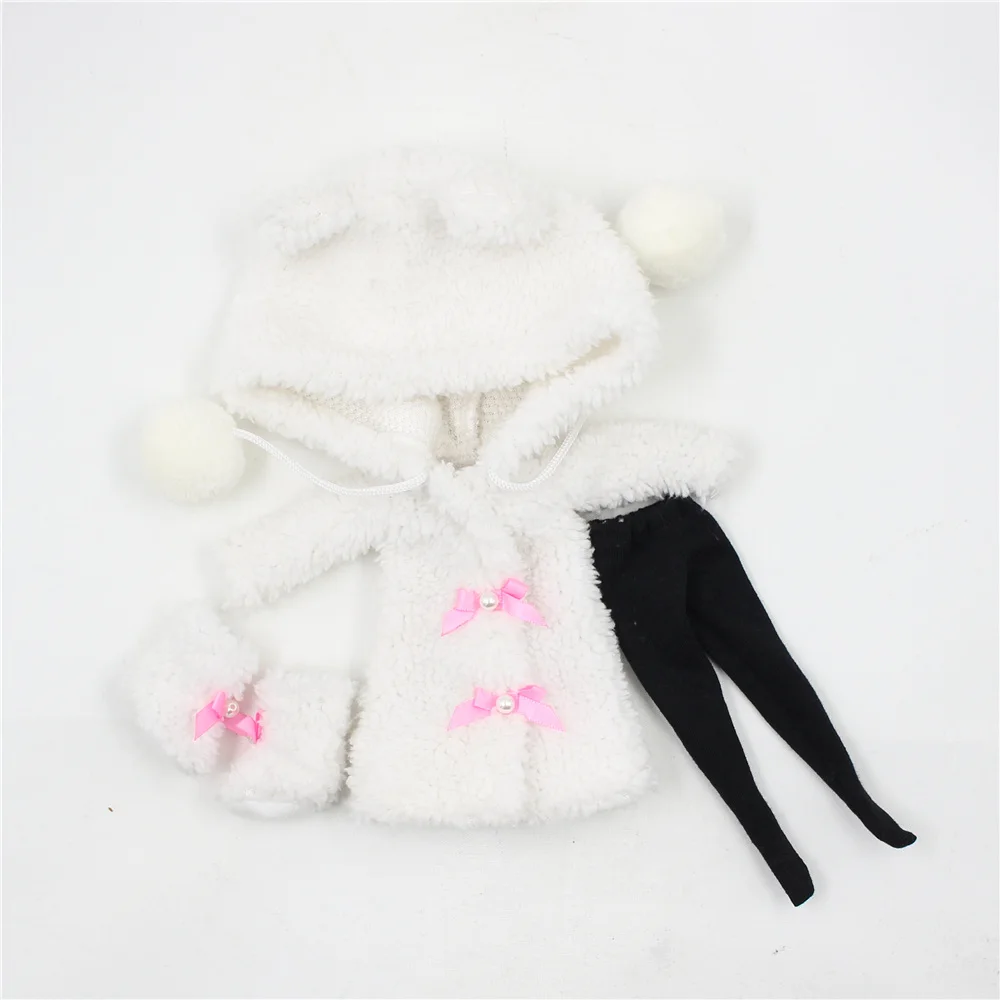 Clothes For 1/6 Blyth White Long Dress With Headwear& Waistcoat Pastoral Style - Цвет: White set