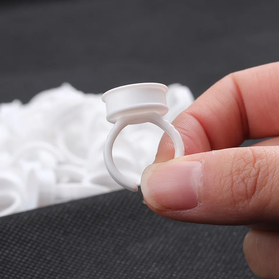 100 шт. клеевые кольца для наращивания ресниц держатель клея набор инструментов с