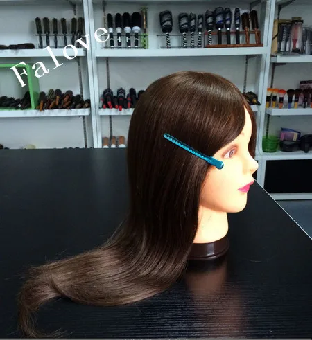 Бесплатная доставка: 100% человеческих волос голова манекена для обучения в