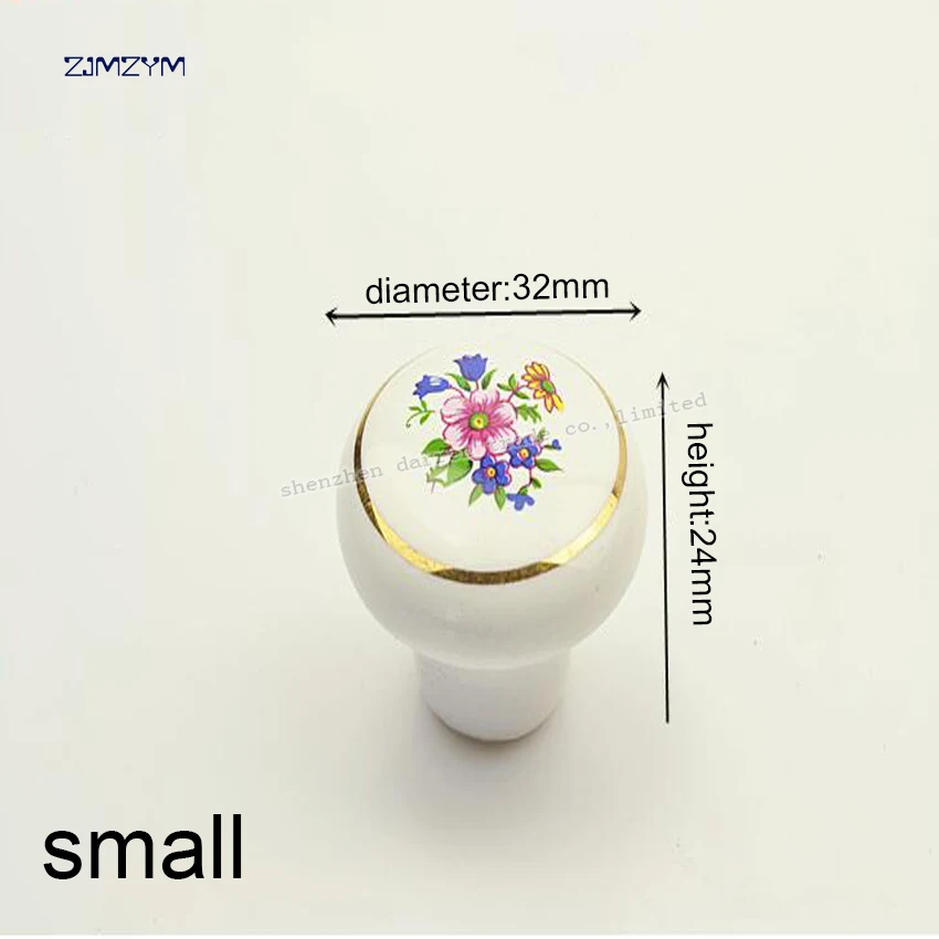 Винтажная керамическая ручка с синими цветами и для ящика шкафа|Ручки шкафа| |