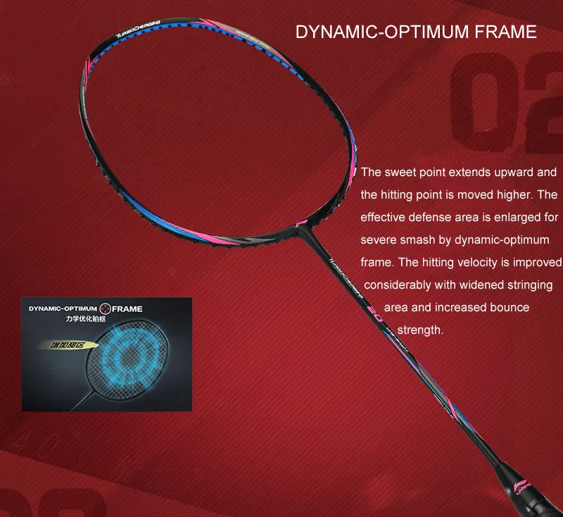 Li-Ning турбонаддувом 20/20D ракетка для игры в бадминтон баланс/Скорость внутри спортивные одной ракетки без шнура AYPM436/AYPP024 ZYF310