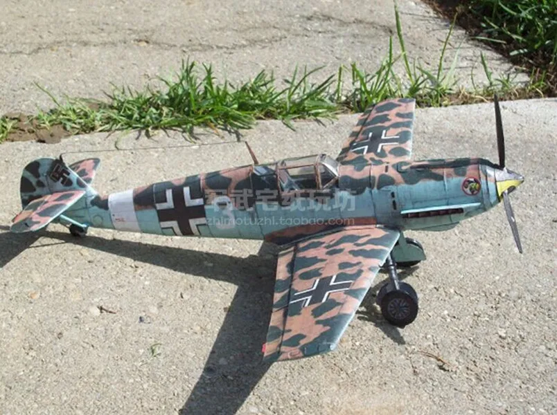 1:33 немецкий набор 3D бумажных моделей бойцов тропической пустыни Bf - 109-E-4 | Игрушки