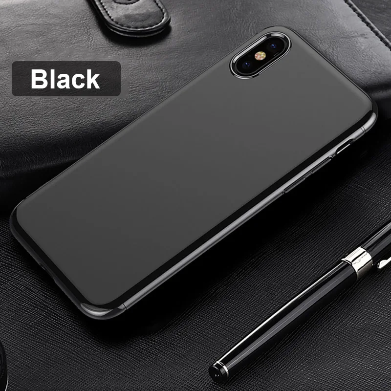 Black Роскошный чехол с покрытием для iPhone X 10, ультра тонкий жесткий чехол с гальваническим покрытием для iPhone X - Цвет: Black