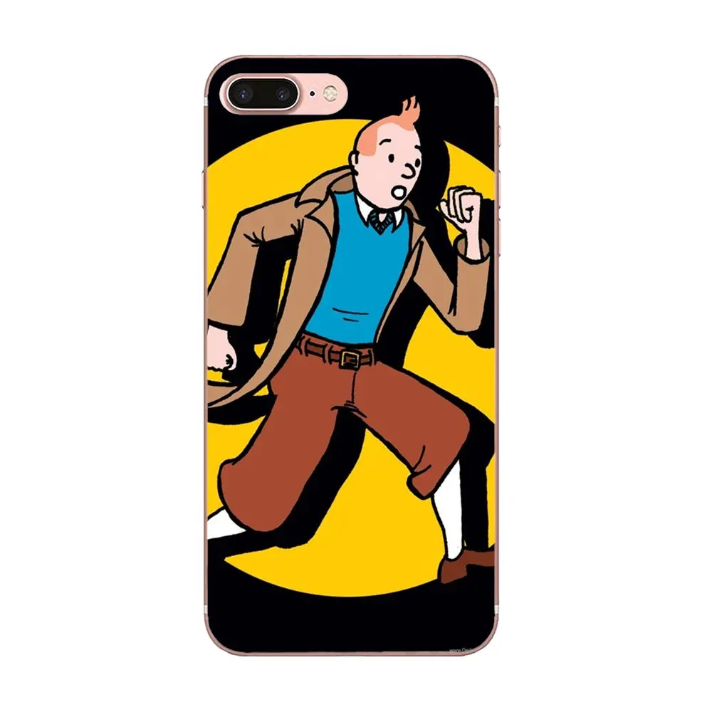 Приключения Tintin Funda для Galaxy Alpha Core Note 2 3 4 S2 A10 A20 A20E A30 A40 A50 A60 A70 M10 M20 M30 мягкий хит