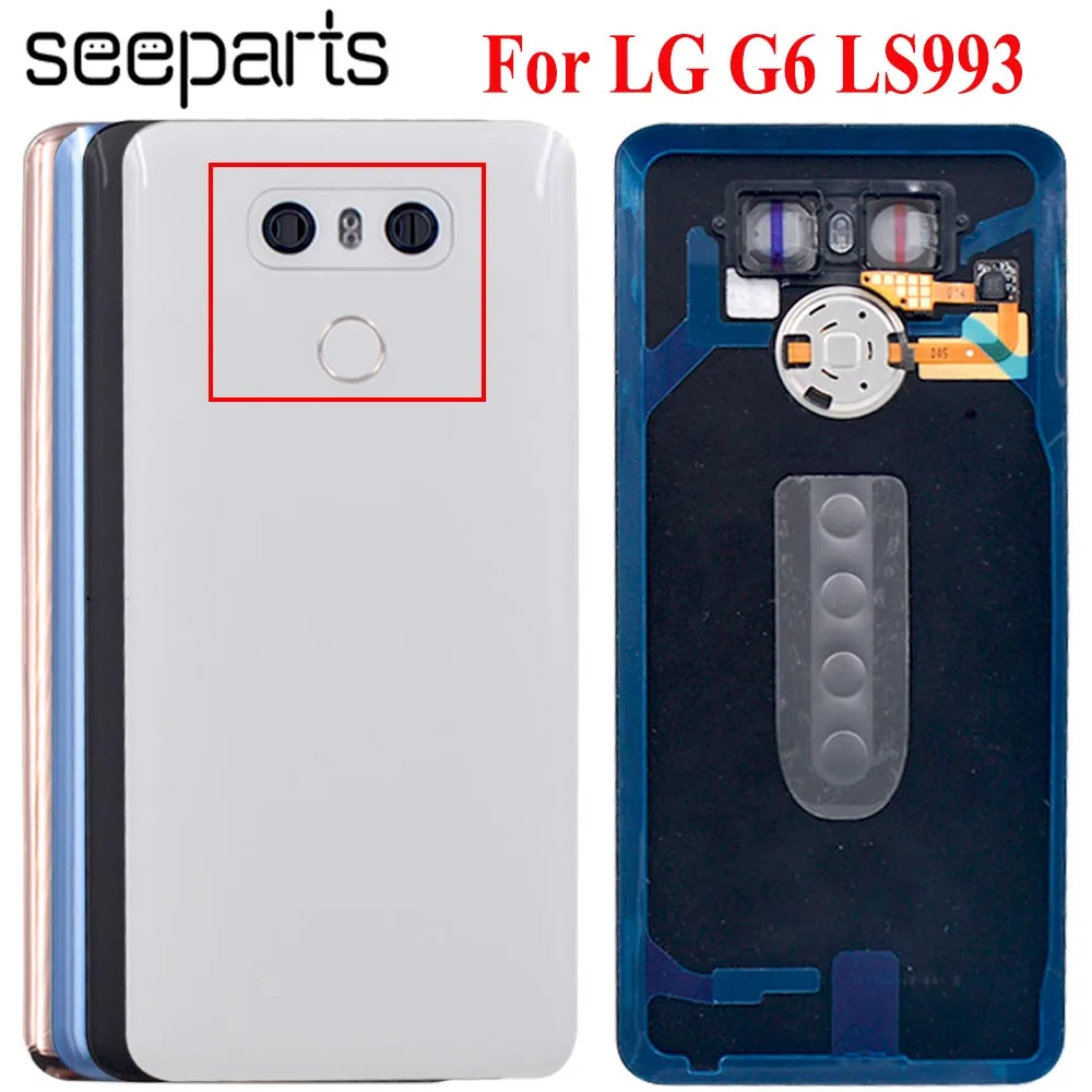 Задняя крышка для Lg g6 аккумулятора чехол корпус с объективом камеры стекло