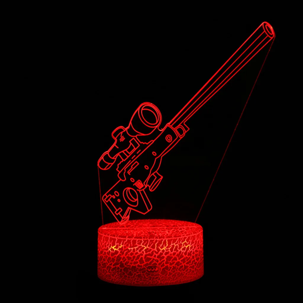 СВЕТОДИОДНЫЙ 3D подсвечивающая лампа Оптическая иллюзия настольная ночник с 7 меняющимися цветами настольные лампы освещение Блеск энергосберегающие лампы