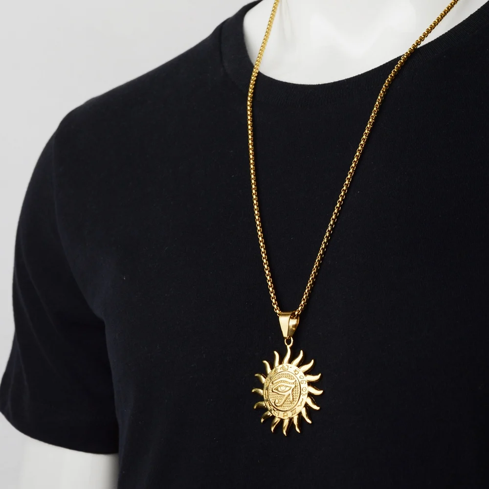 2019 новое ожерелье Goofan в стиле хип-хоп с подвеской виде солнца и горы высокое