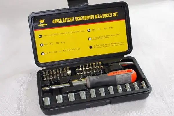 R'DEER высокого качества torx биты 46 шт CR V отвертка Набор инструментов для ремонта
