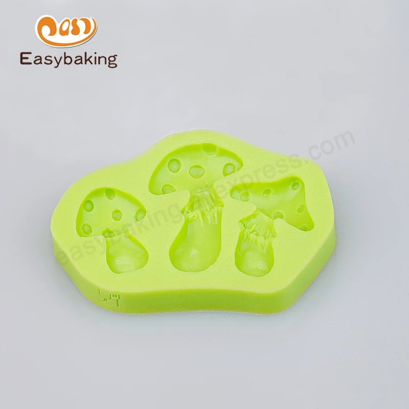 Кухонные аксессуары пищевая выпечка 3 прекрасные грибы силиконовая форма для