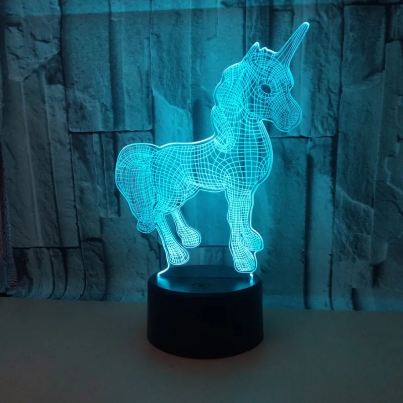 Цветная сенсорная 3d лампа иллюзия светодиодный ночник USB настольная для детей
