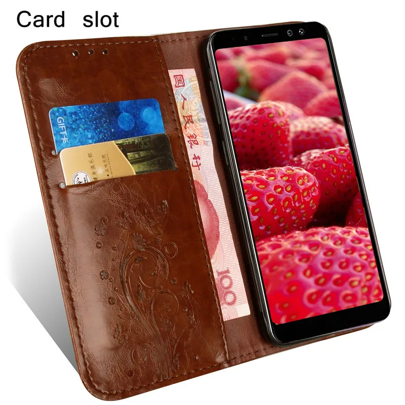 Кожаный чехол книжка с 3D тиснением для Samsung Galaxy A8 2018 Магнитный кошелек A5 A530 чехлы