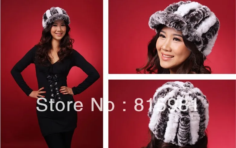 Free Shipping 2013 Winter Warm Women Ladies Genuine Rex Rabbit Fur Hats/CAPS Fashion Skullies & Beanies In stock|beanie skull hats|hat glovehat