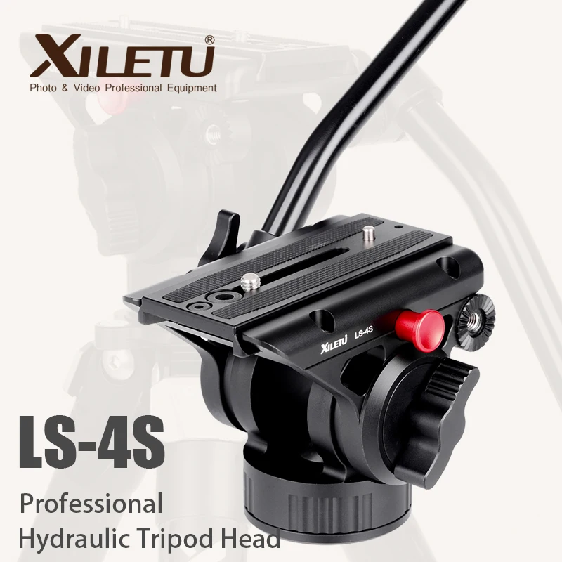 XILETU LS 4S рукоятка для видеосъемки гидравлическая головка штатива и быстросъемная