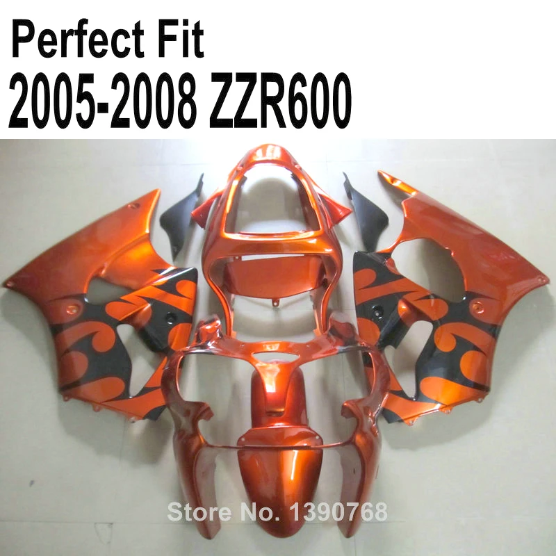 Комплект обтекателей из АБС пластика для Kawasaki ZZR600 2005 2006 2008 05 07 08 Обтекатели