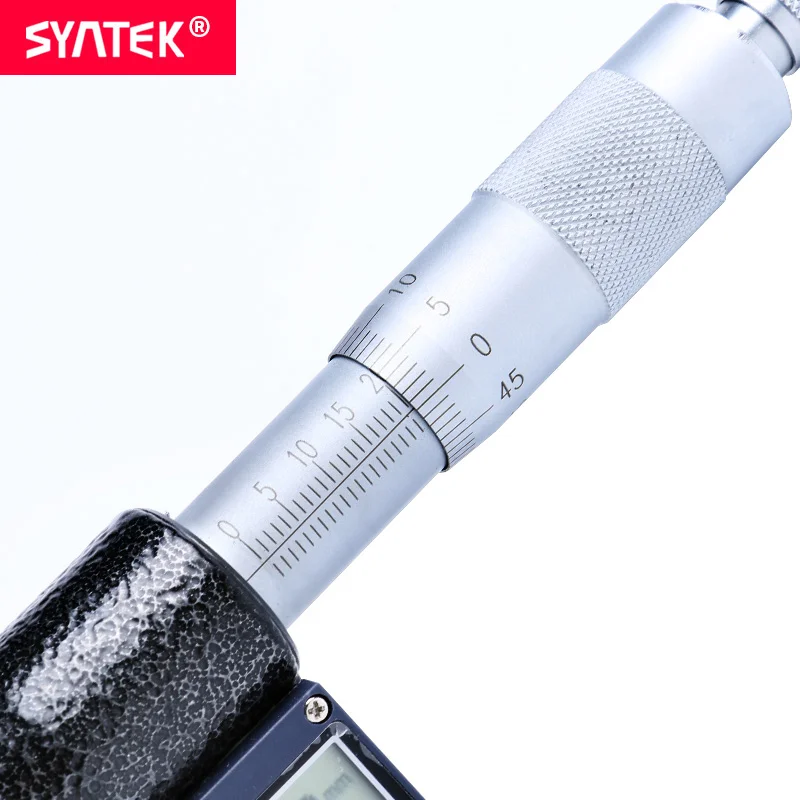 Syntek 0 001 мм электронный цифровой внешний микрометр 25 50 1 2 дюйма Калибр измеритель