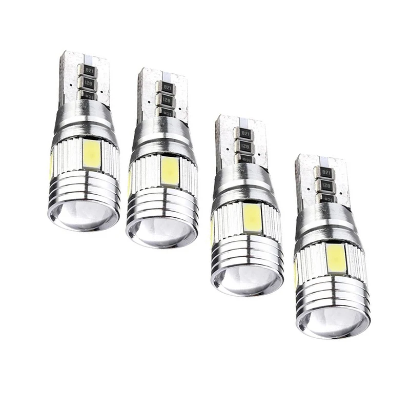 4 x T10 Canbus W5W 5630 6SMD светодиодный автомобильный фонарь Автомобильная Лампа 194 168