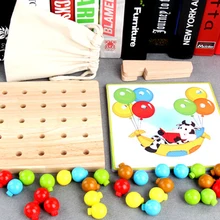 3D деревянные пазлы игрушки набор для ногтей в виде гриба кнопки