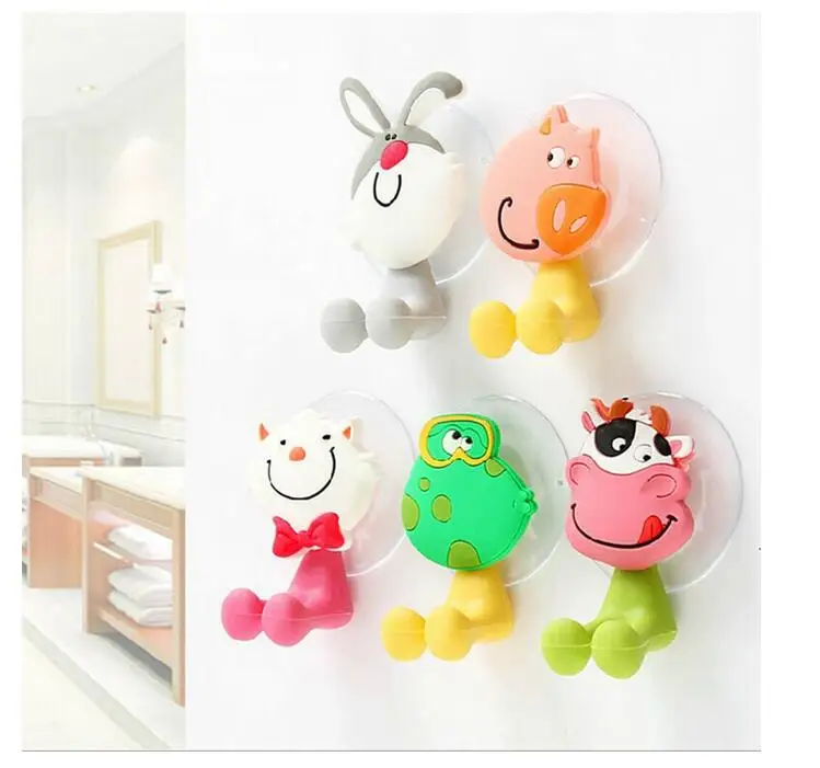 1 шт. Мультяшные присоски силиконовые настенная подставка для зубных щеток уход