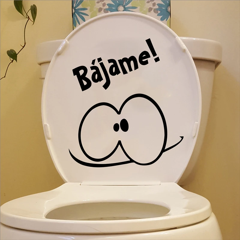 Decals Bathroom Decor , Spanish Toilet Seat Stickers Wall Mural Art Decoration