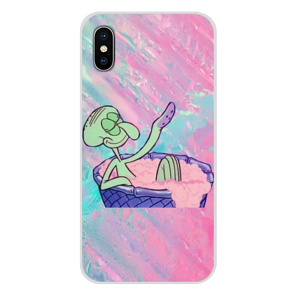 Для Apple iPhone X XR XS MAX 4 4S 5 5S 5C SE 6 6S 7 8 Plus ipod touch Аксессуары чехлы для телефонов Squidward By
