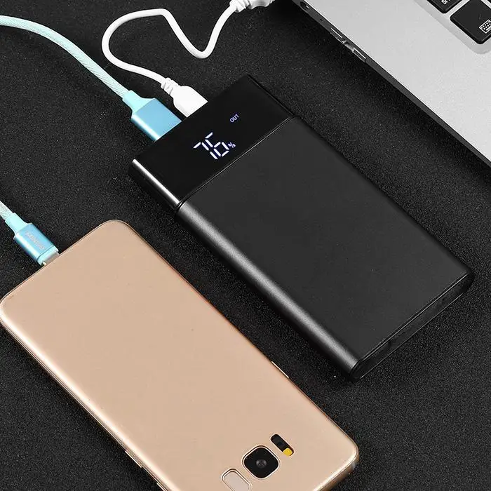 Power bank быстрая зарядка тонкий Ультратонкий внешний аккумулятор с двумя usb портами