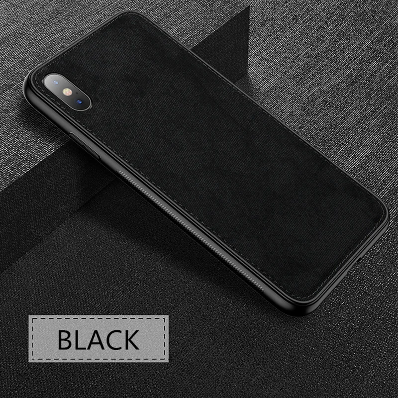 Ультратонкий тканевый холщовый силиконовый чехол для телефона iphone 7, 8, 6s Plus, X, Xr, Xs, Max, 11 Pro, Мягкий защитный чехол для деловых людей