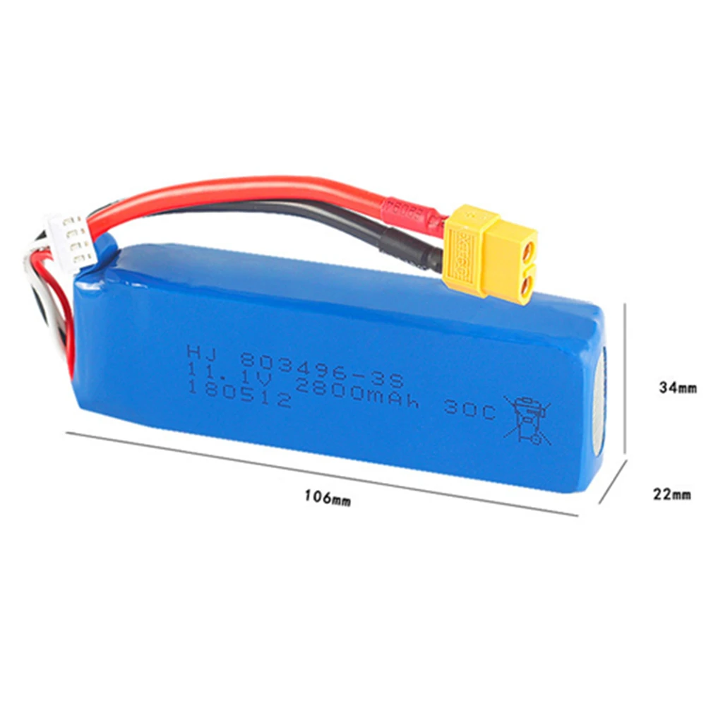 Улучшенный аккумулятор 11 1 В 2800 мАч 30C для Cheerson CX 20 RC Quadcopter 3s lipo|Детали и аксессуары|